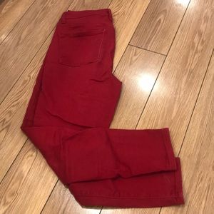 Red High Rose Jeggings